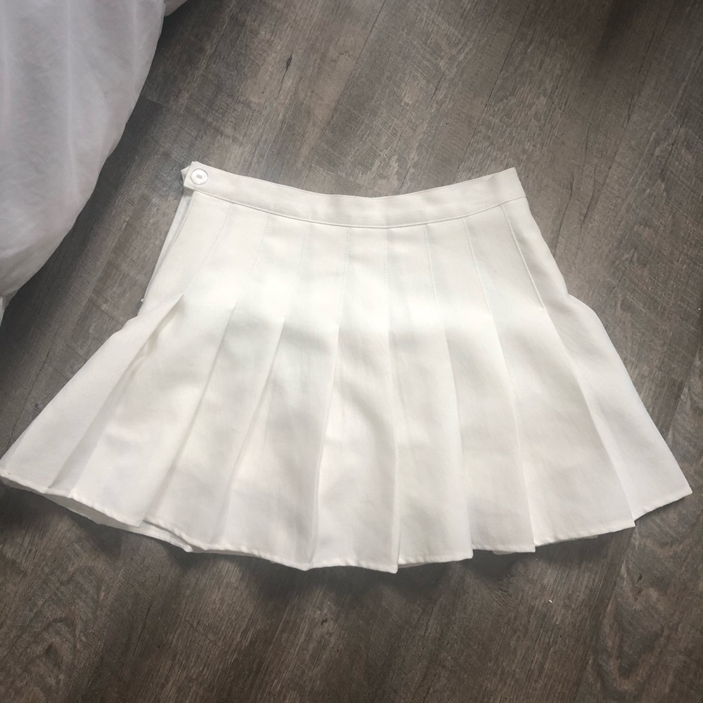 White Mini Tennis Skirt